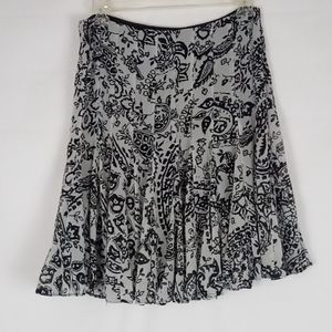 I.C.E. Grey and Black Pleated Skirt. Size 8